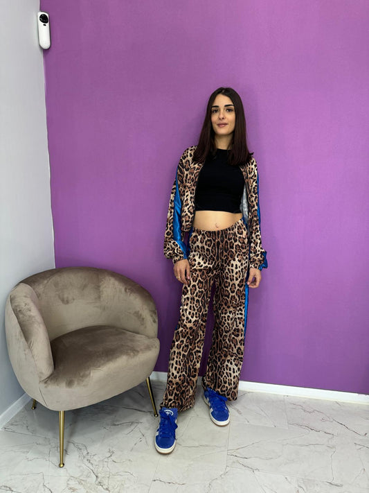 TUTA LEOPARD CROP BLUE