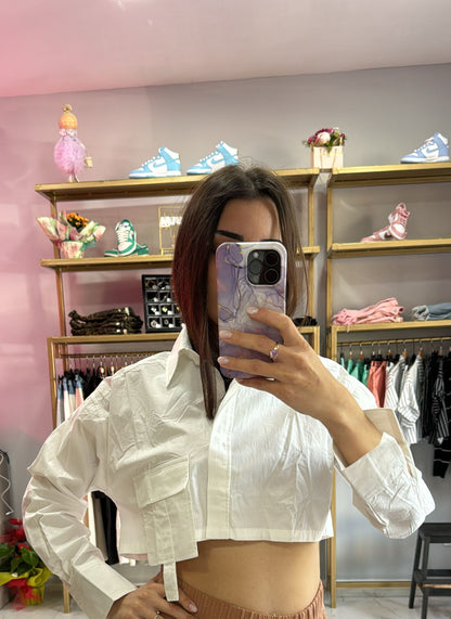 CAMICIA CARGO BIANCA